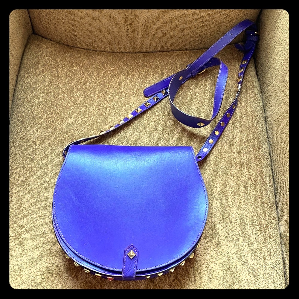 Rebecca Minkoff purple violet crossbody saddle bag